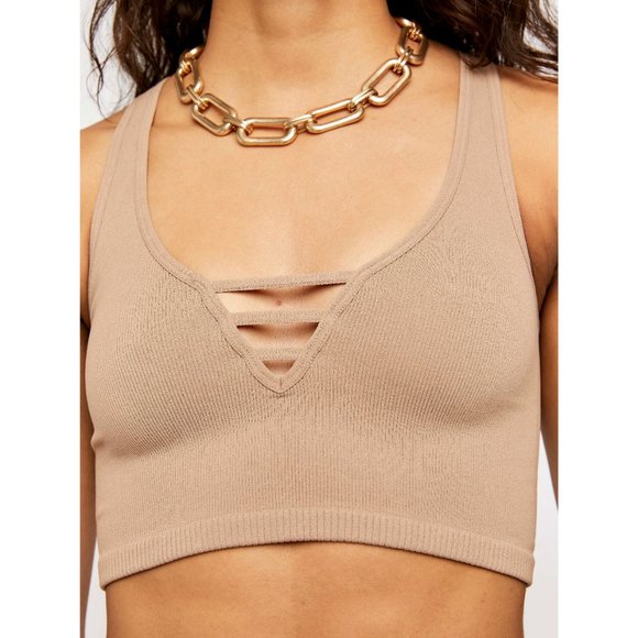 NWT Free People Strapped In Brami / Nude - Picture 4 of 4